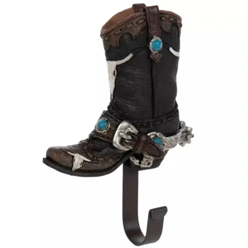 (2) Cowboy Boot Metal Wall Hook
